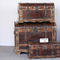 Unfoldable Plywood M68x36.5 Leather Storage Trunk